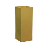 Delray corner fiberglass planter in Gloss Metallic Gold, 12 × 12 × 32 in, studio render