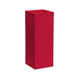 Delray corner fiberglass planter in Gloss Red, 12 × 12 × 32 in, studio render