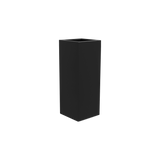 Delray corner fiberglass planter in Matte Black