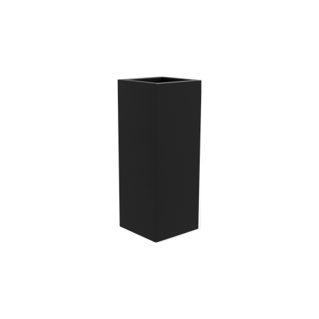 Delray corner fiberglass planter in Matte Black