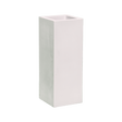 Delray corner fiberglass planter in Matte Bright White, 12 × 12 × 32 in, studio render