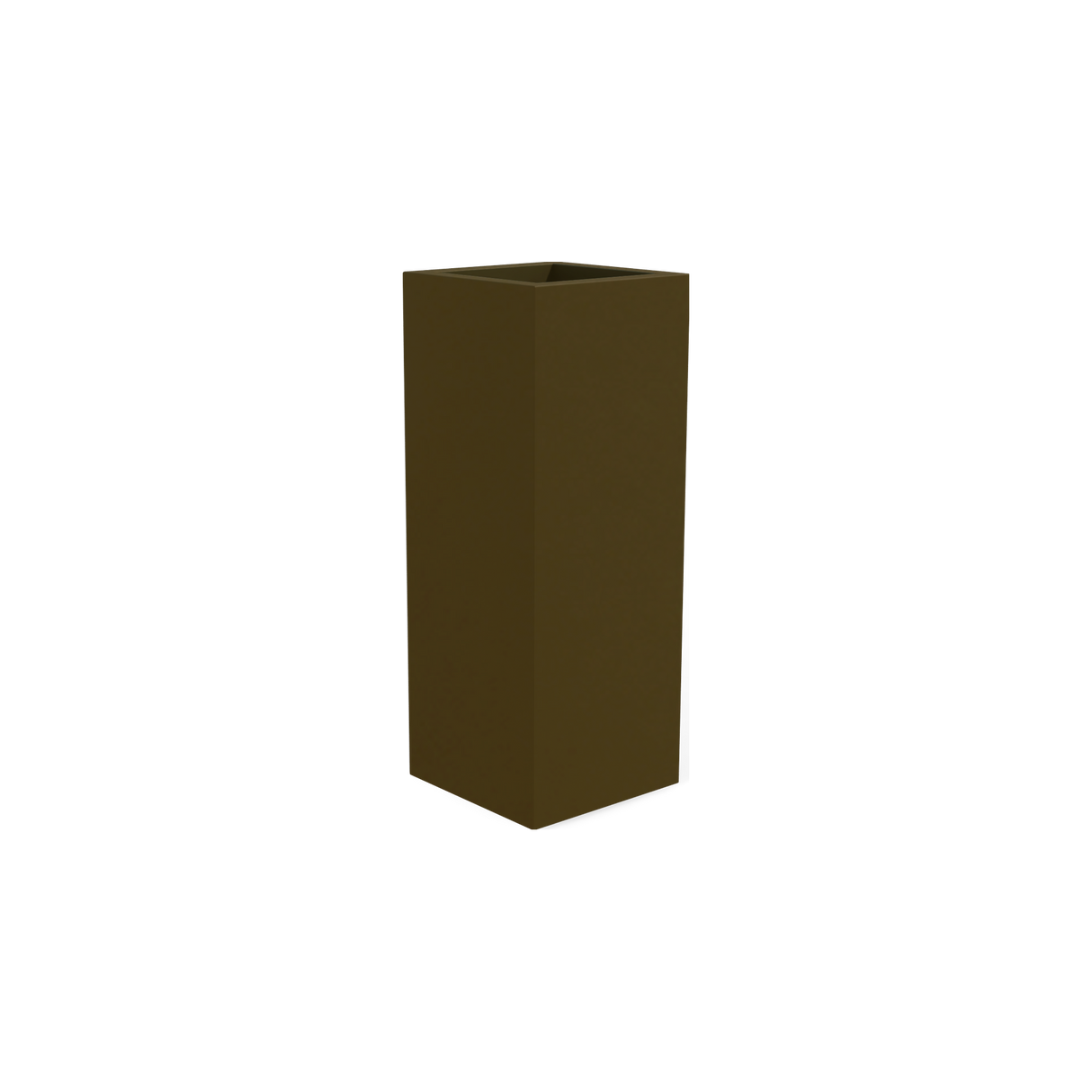 Delray corner fiberglass planter in Matte Bronze