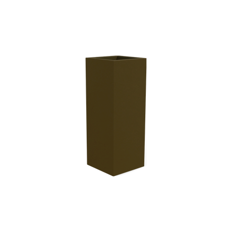 Delray corner fiberglass planter in Matte Bronze