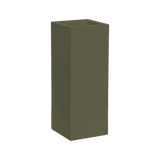 Delray corner fiberglass planter in Matte Bronze, 12 × 12 × 32 in, studio render
