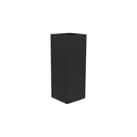 Delray corner fiberglass planter in Matte Charcoal