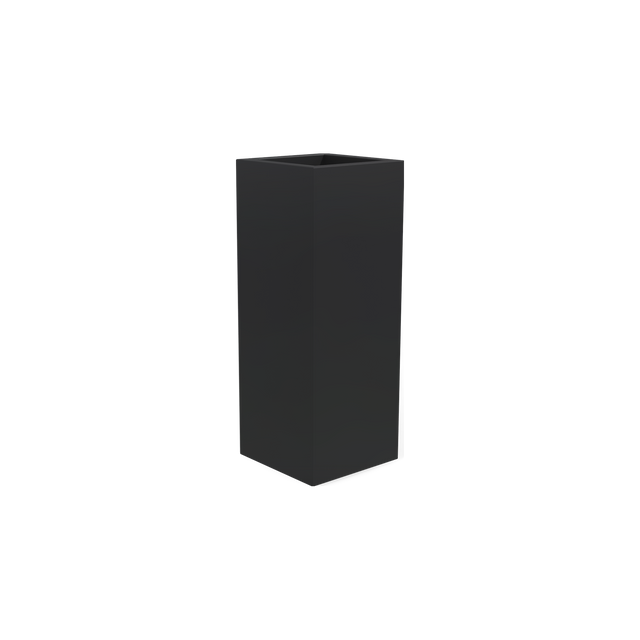 Delray corner fiberglass planter in Matte Charcoal