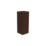 Delray corner fiberglass planter in Matte Dark Brown