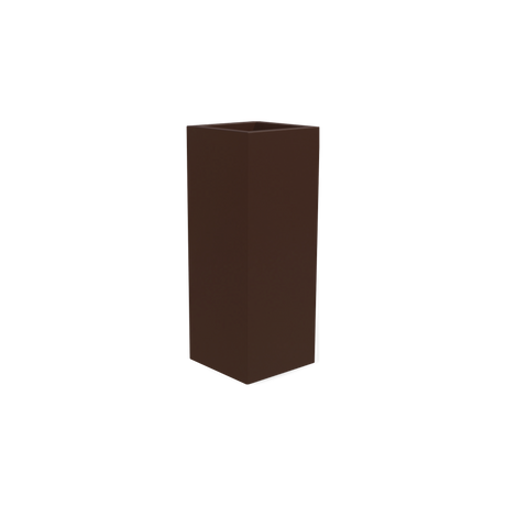 Delray corner fiberglass planter in Matte Dark Brown