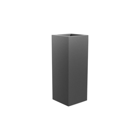 Delray corner fiberglass planter in Matte Gunmetal