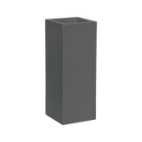 Delray corner fiberglass planter in Matte Gunmetal, 12 × 12 × 32 in, studio render