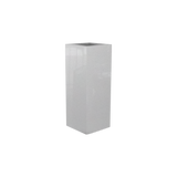 Delray corner fiberglass planter in Metallic Silver