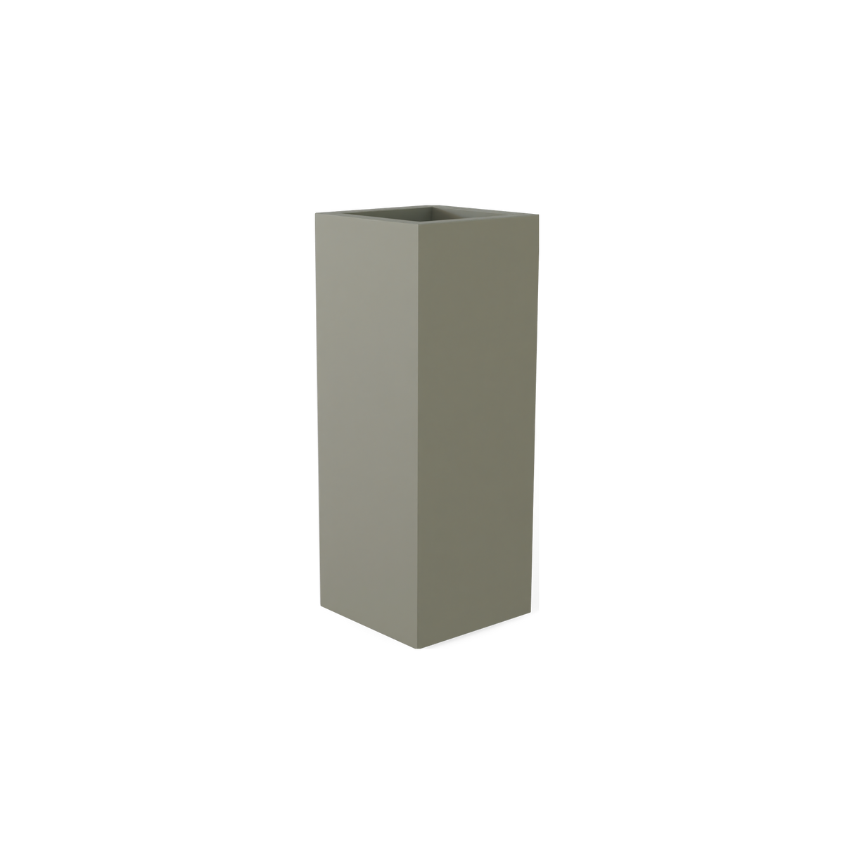 Delray corner fiberglass planter in Satin Beige