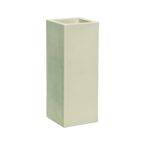 Delray corner fiberglass planter in Satin Beige, 12 × 12 × 32 in, studio render