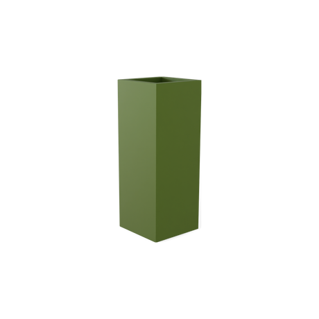 Delray corner fiberglass planter in Satin Green