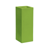 Delray corner fiberglass planter in Satin Green, 12 × 12 × 32 in, studio render