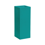 Delray corner fiberglass planter in Satin Seafoam Green, 12 × 12 × 32 in, studio render