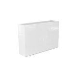 Delray rectangular fiberglass planter in Gloss Bright White
