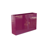Delray rectangular fiberglass planter in Gloss Eggplant