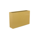Delray rectangular fiberglass planter in Gloss Metallic Gold