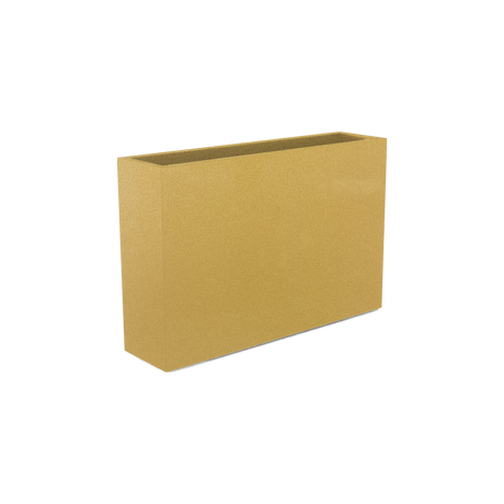Delray rectangular fiberglass planter in Gloss Metallic Gold