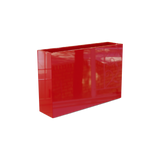 Delray rectangular fiberglass planter in Gloss Red