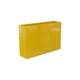 Delray rectangular fiberglass planter in Gloss Saffron