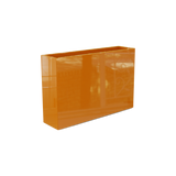 Delray rectangular fiberglass planter in Gloss Tangerine