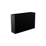 Delray rectangular fiberglass planter in Matte Black