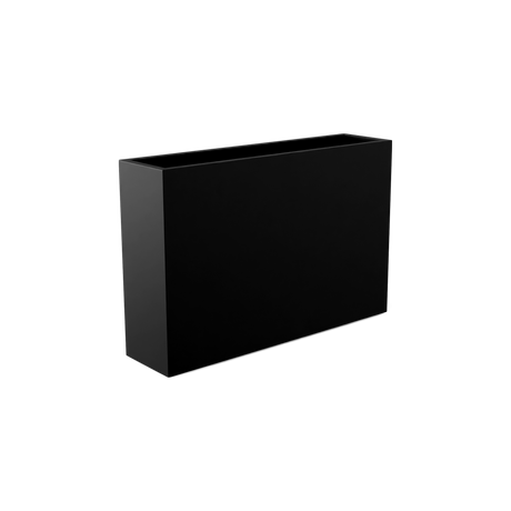 Delray rectangular fiberglass planter in Matte Black