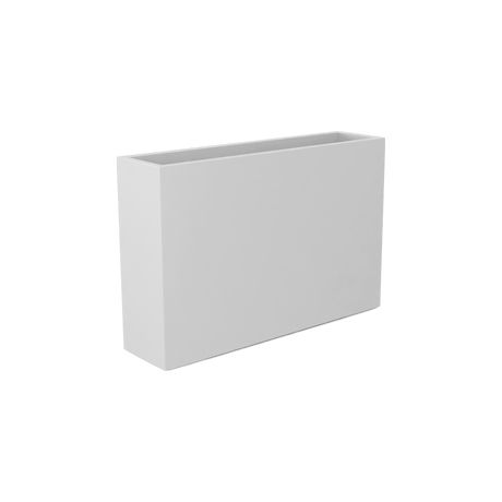 Delray rectangular fiberglass planter in Matte Bright White