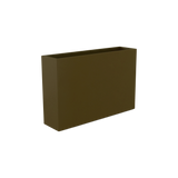 Delray rectangular fiberglass planter in Matte Bronze