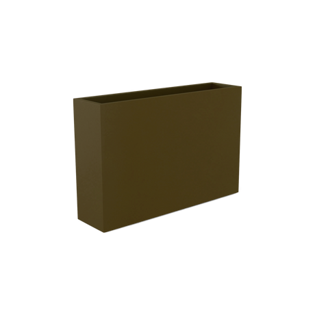 Delray rectangular fiberglass planter in Matte Bronze