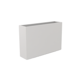Delray rectangular fiberglass planter in Matte Cement Grey
