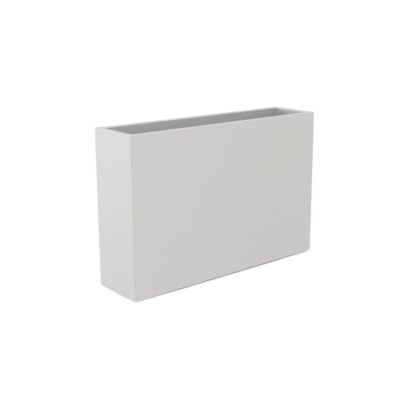 Delray rectangular fiberglass planter in Matte Cement Grey