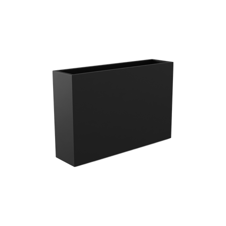 Delray rectangular fiberglass planter in Matte Charcoal