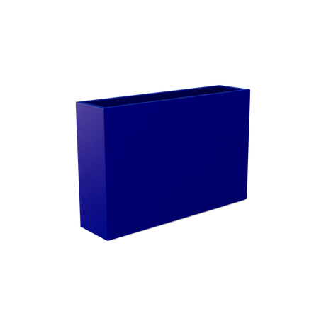 Delray rectangular fiberglass planter in Matte Cobalt Blue