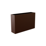 Delray rectangular fiberglass planter in Matte Dark Brown