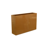 Delray rectangular fiberglass planter in Metallic Bronze