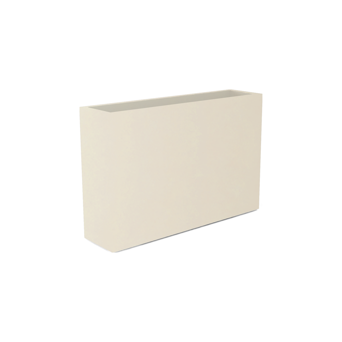 Delray rectangular fiberglass planter in Satin Beige