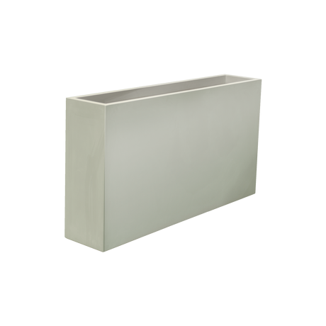 Delray rectangular fiberglass planter in Satin Beige, 48 × 12 × 32 in, studio render