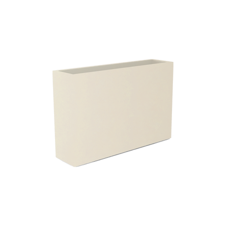 Delray rectangular fiberglass planter in Satin Beige
