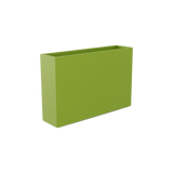 Delray rectangular fiberglass planter in Satin Green