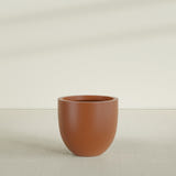 Alzira Bowl Planter in Matte Terra Cotta, 30"D × 28"H, shown empty