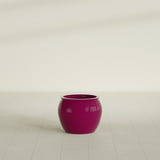 Shanghai Fishbowl Planter in Gloss Eggplant, 16", shown empty