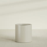 Rio Grande Cylinder Planter in Satin Beige, 22"D × 22"H, shown empty