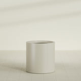 Rio Grande Cylinder Planter in Satin Beige, 22"D × 22"H, shown empty