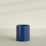 Rio Grande Cylinder Planter in Matte Cobalt Blue, 18"D × 20"H, shown empty