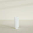 Saint Tropez Bullet Round Planter in Matte Bright White, 12"D × 32"H, shown empty