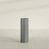 Corry Cylinder Planter in Matte Gunmetal, 10"D × 30"H, shown empty