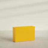 Milano Narrow Rectangular Planter in Gloss Saffron, 36"L × 10"D × 24"H, shown empty